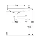Geberit VariForm Раковина вбудована, 55х45 см, біла (500.723.01.2)