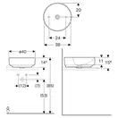 Geberit VariForm Умывальник накладной, Ø40см, белый (500.768.01.2)
