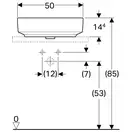 Geberit VariForm Раковина накладна, 50х40 см, біла (500.775.01.2)