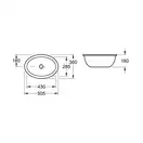 Раковина встраиваемая под столешницу Villeroy & Boch Loop & Friends 430 х 285 мм (61611001) фото 4 Aquada.com.ua