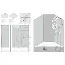 Верхний душ 250 х 250 мм Axor ShowerSolutions (цвет - satin black), 1 вид струи (35309350) фото 4 Aquada.com.ua