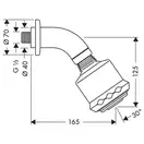 Верхний душ Hansgrohe Clubmaster 3jet EcoSmart, с держателем Ø85 мм (цвет - хром) (26606000) фото 2 Aquada.com.ua