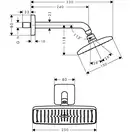 Верхній душ Hansgrohe Raindence E 240 Air 1jet з власником, хром (27370000)