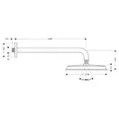Верхній душ Hansgrohe Raindance Classic 240 1jet, хром (27424000)
