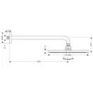 Верхній душ Hansgrohe Raindance S 300 1jet із тримачем зі стіни, 46см (27492000)