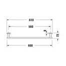 Полотенцедержатель 610 мм Duravit Starck T, хром (0099421000) фото 2 Aquada.com.ua