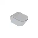 Унитаз подвесной NewFlush (безободковый) Catalano New Zero с сиденьем Soft Close plus satin cement/серый матовый (1VS55NRCS+5SCSTPCS) фото 1 Aquada.com.ua