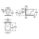 ROCA DEBBA Round Rimless чаша подвесного унитаза и крышка с сиденьем SUPRALIT, с анти-бактериальной структурой, с функцией медленного опускания (A34H996000) фото 2 Aquada.com.ua