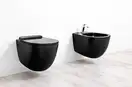 Унитаз подвесной Simas Vignoni с сиденьем Soft Close, чёрный матовый (VI18/F85+VI004 nero) фото 4 Aquada.com.ua