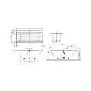 Ванна квариловая Villeroy & Boch Squaro Edge 180 х 80 см + ножки и сифон (UBQ180SQE2DV-01) фото 2 Aquada.com.ua