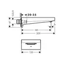 Вилив для ванни Hansgrohe Metropol (32543700)