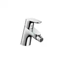 Смеситель для биде, однорычажный Hansgrohe Focus E2 (цвет - хром), с донным клапаном push-open (31922000) фото 1 Aquada.com.ua