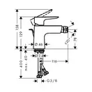 Hansgrohe Talis E Смеситель для биде, хром (71720000)