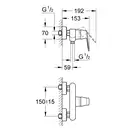 Grohe Eurosmart Cosmopolitan Змішувач для душу, хром (32837000)