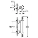 Термостат для душа Grohe Grohtherm 800 (цвет - хром) (34558000) фото 5 Aquada.com.ua