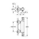 Grohe Grohtherm 800 Термостат для душу, хром (34558000)