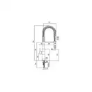 Смеситель для кухни с видвижным изливом Tres Citchen, хром (130485) фото 2 Aquada.com.ua