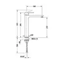 Смеситель для раковины высокий Duravit A.1 (цвет - хром), без донного клапана (A11040002010) фото 2 Aquada.com.ua