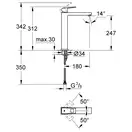 Grohe Eurocube Смеситель для раковины, хром (23406000)