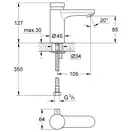 Змішувач автоматичний для раковини GROHE Eurosmart Cosmopolitan T (36317000)