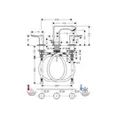 Смеситель для раковины, двухвентельный Hansgrohe Metris (цвет - хром), с донным клапаном (31083000) фото 2 Aquada.com.ua