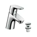 Cмеситель для раковины однорычажный Hansgrohe Focus E (цвет - хром), с донным клапаном (31604000) фото 1 Aquada.com.ua
