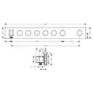Термостат для скрытого монтажа Axor ShowerSolutions 670/90 на 5 потребителей (цвет - хром) (18358000) фото 5 Aquada.com.ua