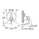 Смеситель для душа, с переключателем на 3 положения Grohe Plus (цвет - хром) (24093003) фото 2 Aquada.com.ua