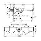 Термостат для ванны Hansgrohe Ecostat Comfort (цвет - хром) (13123000) фото 2 Aquada.com.ua