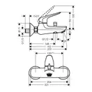 HANSGROHE Смеситель для ванны, однорычажный, ВМ Novus (71040000) фото 4 Aquada.com.ua