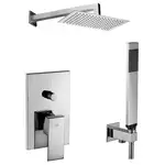 Душевая система Paffoni Shower скрытого монтажа со смесителем с верхним душем 340х220мм (цвет - хром) (KITLES091CR)