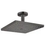 Верхній душ Hansgrohe Raindance Select E 300 1jet Air з стельовим утримувачем, Brushed Black (26250340)