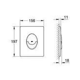 Grohe Skate Air Панель змиву, SuperSteel (38505SH0)