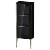 Шкафчик напольный со стеклянными дверцами Duravit XViu 40 x 24 х h113 см, чёрный глянцевый (XV1360LB140)