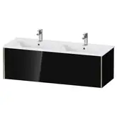 Тумба подвесная под раковину Duravit XViu 128 x 48 см, чёрный глянцевый (XV40290B140)