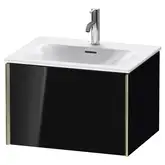 Тумба подвесная под раковину Duravit XViu 61 x 48 см, чёрный глянцевый (XV40320B140)