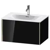 Тумба подвесная под раковину Duravit XViu 71 x 48 см, чёрный глянцевый (XV40330B140)