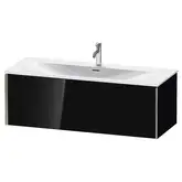 Тумба подвесная под раковину Duravit XViu 121 x 48 см, чёрный глянцевый (XV40360B140)