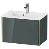 Тумба подвесная компакт, под раковину Duravit XViu 61 x 39 см, доломитово-серый глянцевый лак (XV40780B138)