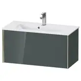 Тумба подвесная компакт, под раковину Duravit XViu 81 x 39 см, доломитово-серый глянцевый лак (XV40790B138)