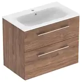 Тумба с раковиной Geberit Selnova Square slim rim 80, тёмный орех (501.242.00.1)
