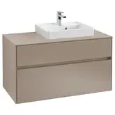 Тумба под умывальник 100 см Villeroy & Boch Collaro (Truffle Grey) умывальник справа (C01500VG)