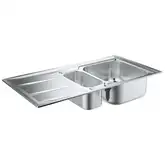 GROHE Мийка для кухні 970 x 500 мм з ексцентриком, 2 чаши, матова (31567SD0)