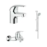 Комплект змішувачів для ванної кімнати Grohe Euroeco N (124428)