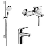 Набор смесителей для ванны 3-в-1 Hansgrohe Novus/Crometta (цвет - хром) (71040111)