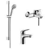Набор смесителей для ванны 3-в-1 Hansgrohe Novus/Crometta (цвет - хром) (71040112)
