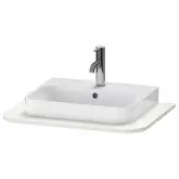 Консоль с 1 одним вырезом Duravit Happy D.2 Plus 65 х 48 см, скавдинавский белый шелковисто-матовый лак (HP031B03939)