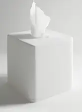 Volle Коробочка для салфеток 132*132*132мм каменная Solid surface (18-40-130)