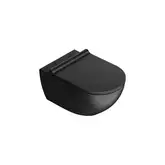 Унитаз подвесной NewFlush (безободковый) Catalano Sfera с сиденьем Soft Close, чёрный матовый (1VSF54RNS+5SCSTPNS)