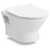 Volle FIESTA RIM унитаз подвесной без ободка, сиденье твердое SLIM slow-closing 51*36*40см (13-77-034)